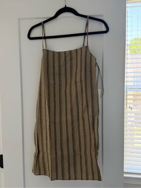 staud brown striped dress Staud Elena Dress | Stripe | Size S